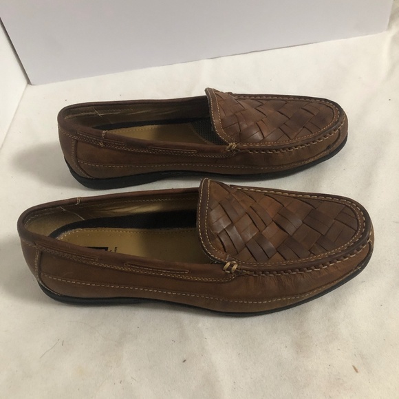 `Johnston Murphy Brown Sheep Skin woven Loafer - 61 main image 5